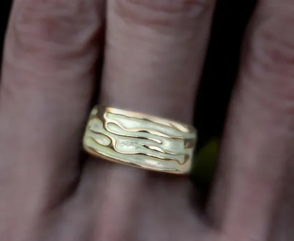 Waves Ring. 18k gold plated Ring - Image 3