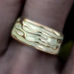 Waves Ring. 18k gold plated Ring