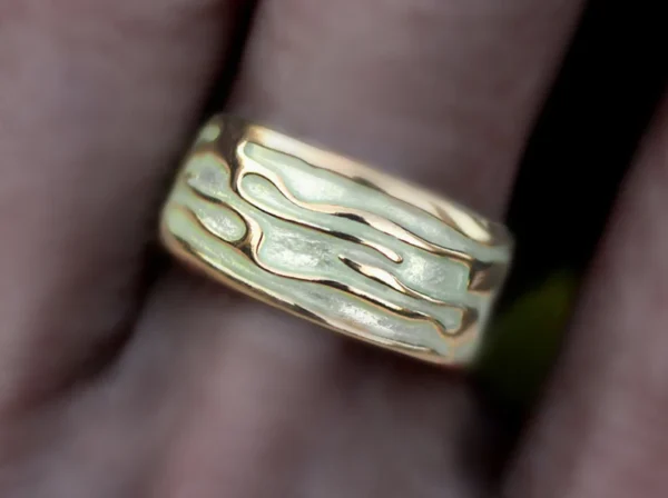 Waves Ring. 18k gold plated Ring