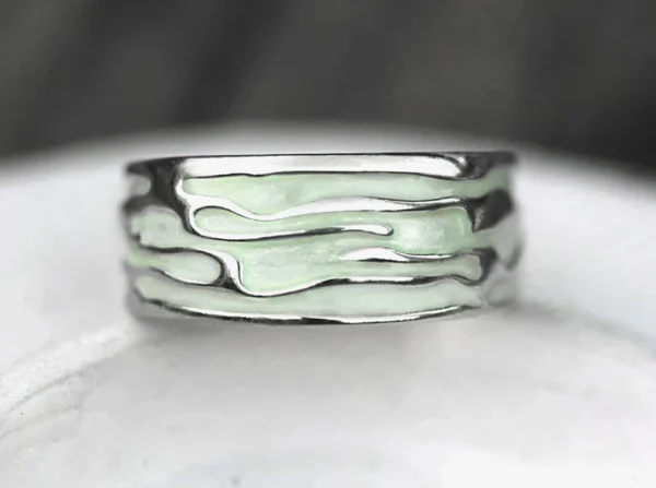 Waves Ring. 18k gold plated Ring - Image 5